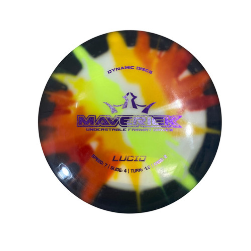 Vist Large View of Product Image Which is Used Dynamic Discs LUCID MAVERICK Disc Golf Driver Clear