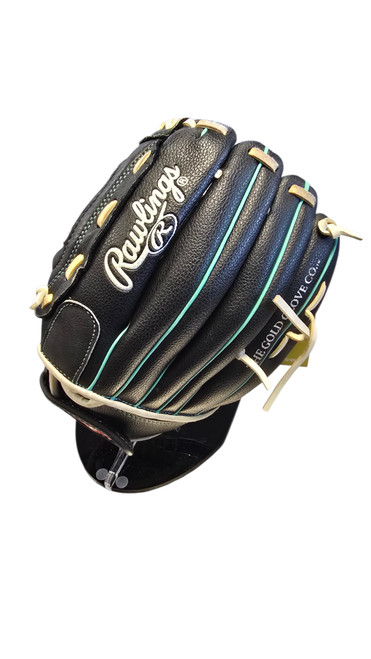 Vist Large View of Product Image Which is Used Rawlings WFP115MT BB/SB Glove LH Throw Black 11 1/2"