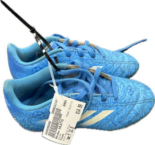 Vist Large View of Product Image Which is Used Adidas GOLETTO Soccer Cleats Royal Blue Youth 12.0
