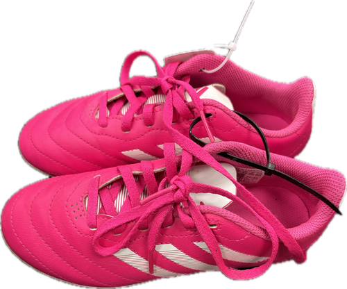 Vist Large View of Product Image Which is Used Adidas Soccer Cleats Pink Junior 01.5
