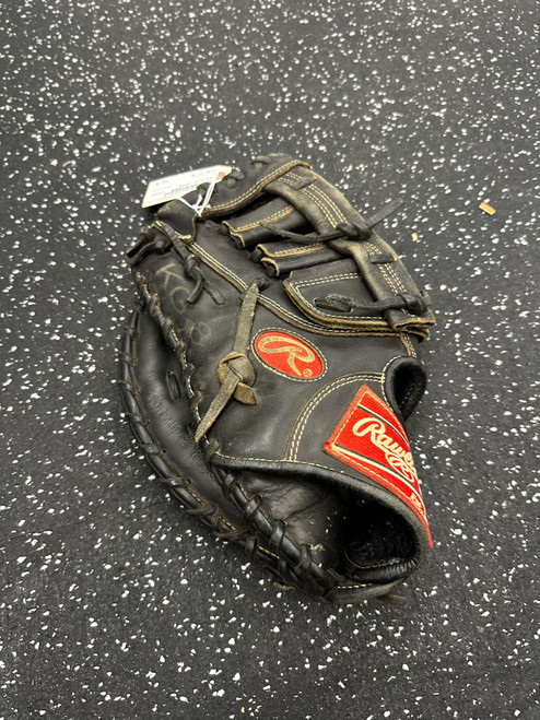 Vist Large View of Product Image Which is Used Rawlings GAMER BB/SB First Base LH Throw Black 12"