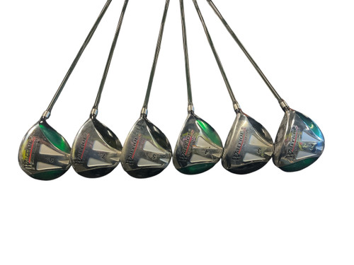Vist Large View of Product Image Which is Used Warrior CUSTOM GOLF SET Mens Package Set RH Black And Green 13 Piece