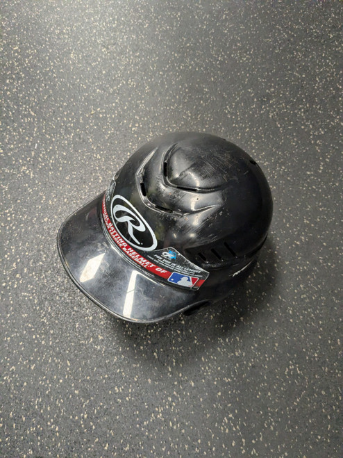 Vist Large View of Product Image Which is Used Rawlings COOLFLO Batting Helmet No Mask Black One Size