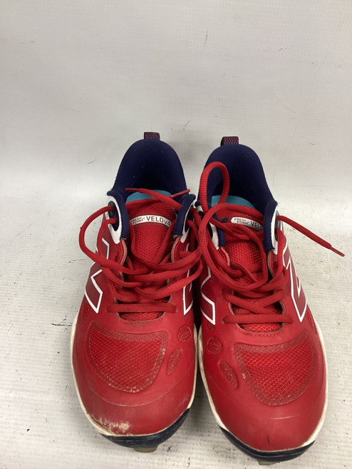 Vist Large View of Product Image Which is Used New Balance FRESH FOAM VELO V4 BB/SB Cleats Red Junior 06