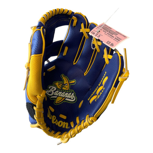 Vist Large View of Product Image Which is Used Wilson A200 SAVANNAH BANANAS BB/SB Glove RH Throw Navy Blue 10"
