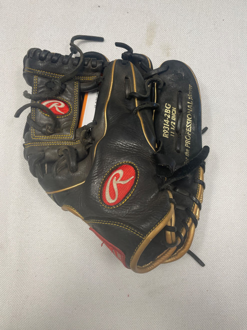 Vist Large View of Product Image Which is Used Rawlings R9 SERIES BB/SB Glove RH Throw Black 11 1/2"