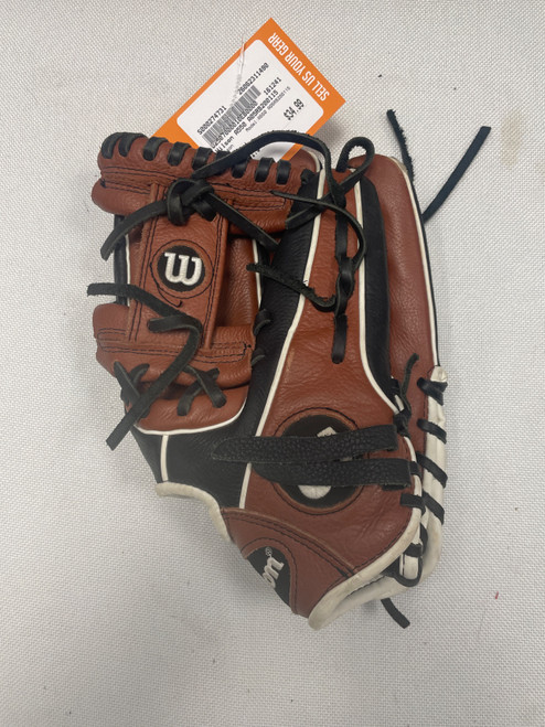 Vist Large View of Product Image Which is Used Wilson A550 A05RB200115 BB/SB Glove RH Throw Brown 11 1/2"