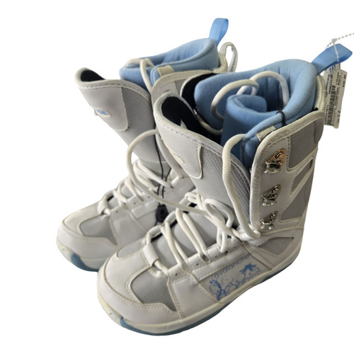 Vist Large View of Product Image Which is Used Avalanche SNOWBOARD BOOTS WOMENS 8 Womens Snowboard Boots White Senior 8