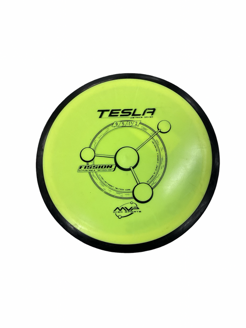 Vist Large View of Product Image Which is Used MVP TESLA Disc Golf Driver Optic Yellow