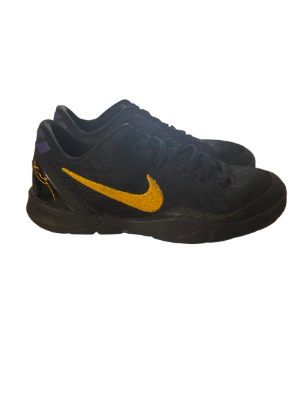 Vist Large View of Product Image Which is Used Nike KOBE 8 PROTO - LAKERS AWAY JNR 1.5 Basketball Shoes Y Black Junior 01.5