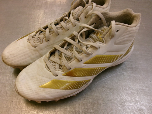 Vist Large View of Product Image Which is Used Adidas Adult FB Cleats White Senior 9