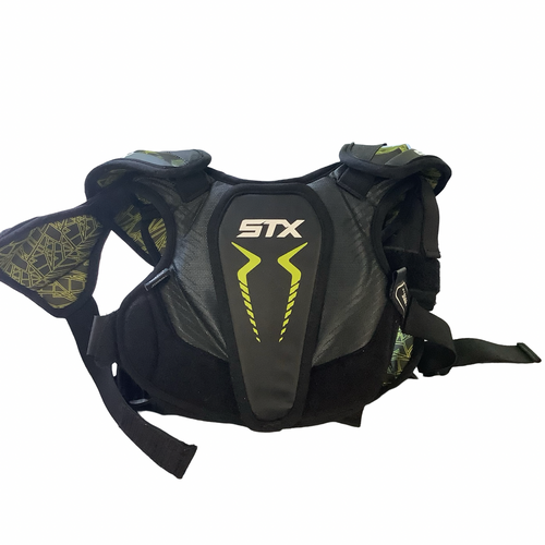 Vist Large View of Product Image Which is Used STX STALLION 200 PLUS YTH SM Lacrosse Shoulder Pads Black SM