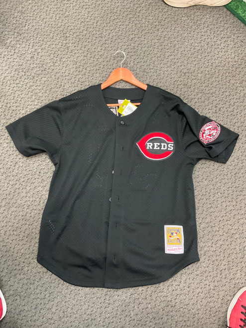 Vist Large View of Product Image Which is Used Mitchell MITCHELL GRIFFEY 30 REDS JERSEY BB/SB Jersey Black LG