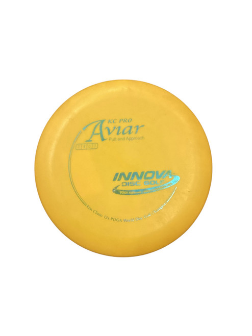 Vist Large View of Product Image Which is Used Innova AVIAR Disc Golf Putter Yellow