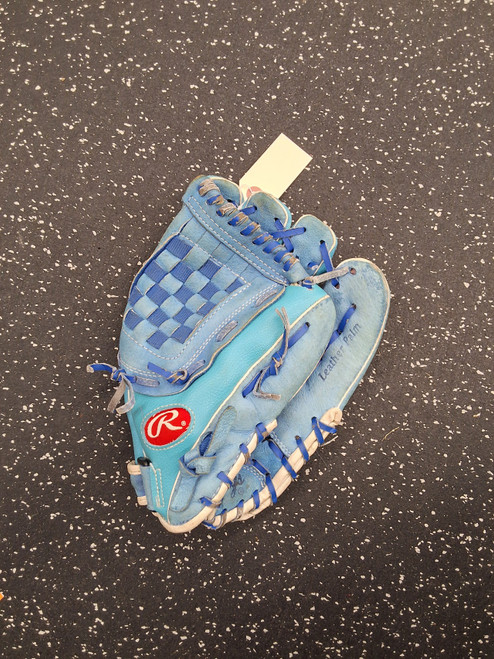 Vist Large View of Product Image Which is Used Rawlings PM120TBJG BB/SB Glove RH Throw Royal Blue 12"