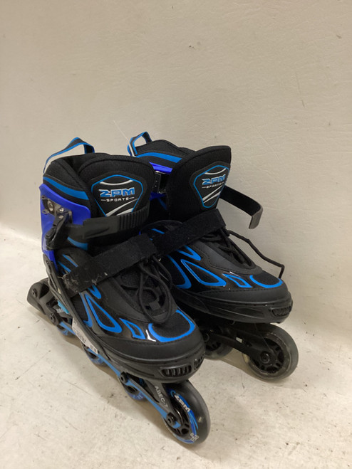 Vist Large View of Product Image Which is Used ZPM ADJ 1-4 Junior Rec Fitness Skates Royal Blue Adjustable