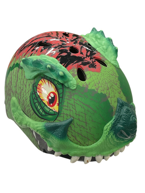 Vist Large View of Product Image Which is Used Dinosaur Skateboard Helmet Green SM