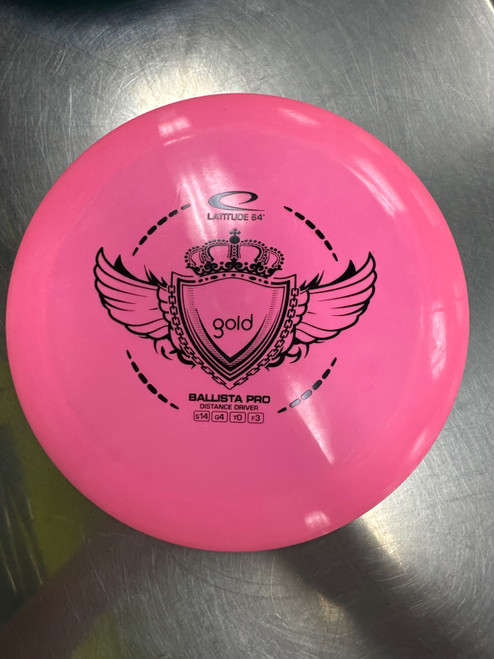 Vist Large View of Product Image Which is Used Latitude 64 GOLD BALLISTA PRO Disc Golf Driver Pink