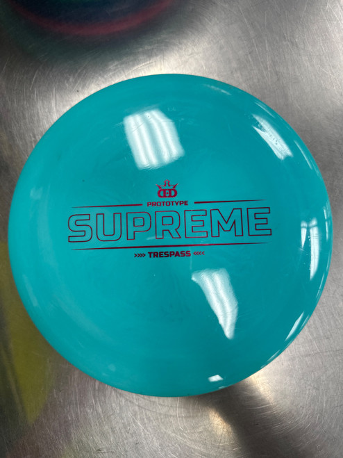 Vist Large View of Product Image Which is Used Dynamic Discs SUPREME TRESSPASS PROTOTYPE Disc Golf Driver Turquoise