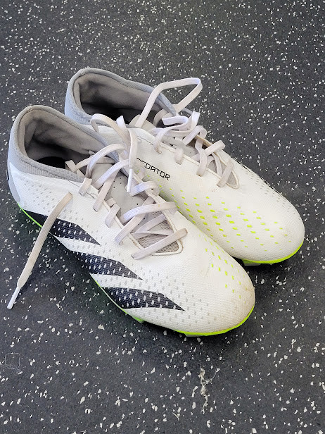 Vist Large View of Product Image Which is Used Adidas Soccer Cleats White Senior 7