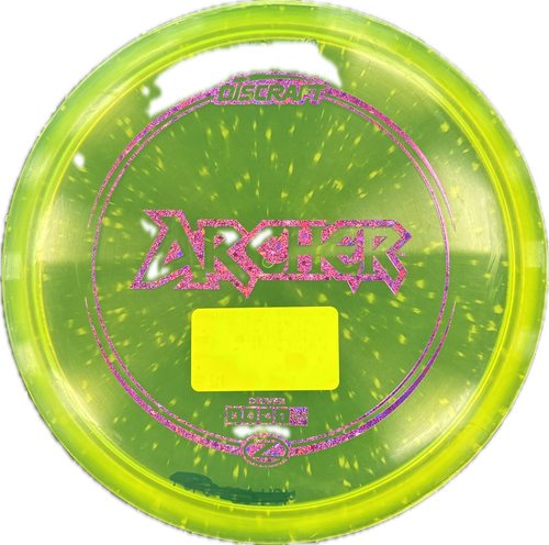 Vist Large View of Product Image Which is Used Discraft ARCHER Disc Golf Driver Neon Green