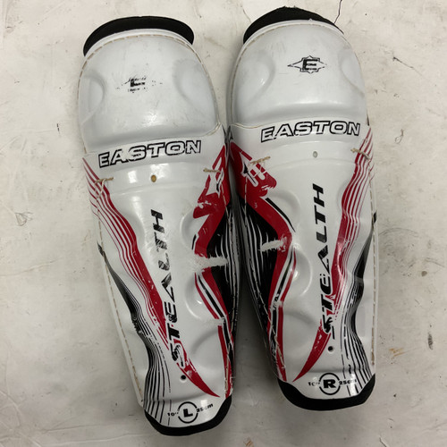 Vist Large View of Product Image Which is Used Easton STEALTH 3 Junior Shin Guards White/Black/Red 10"