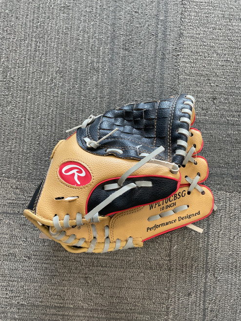 Vist Large View of Product Image Which is Used Rawlings PLAYERS SERIES BB/SB Glove RH Throw Tan 10"
