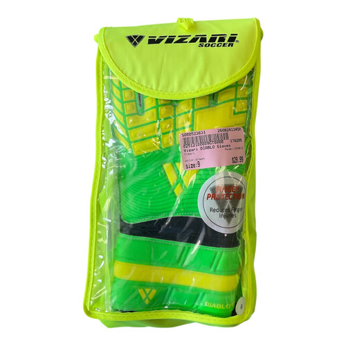 Vist Large View of Product Image Which is Used Vizari DIABLO Soccer Goalie Gloves Green 9