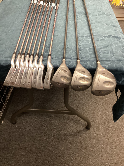 Vist Large View of Product Image Which is Used Wilson 1200 OVERSIZE Mens Package Set RH Grey 11 Piece