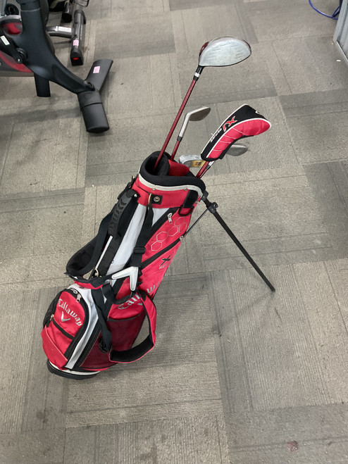 Vist Large View of Product Image Which is Used Callaway XJ 6 PIECE SET Jr Package Set RH Black And Red 6 Piece