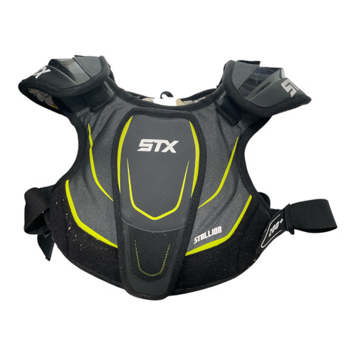 Vist Large View of Product Image Which is Used STX 200+ STALLION Lacrosse Shoulder Pads Black MD
