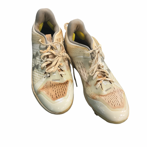 Vist Large View of Product Image Which is Used Under Armour CLEAT BB/SB Cleats White Youth 10.0