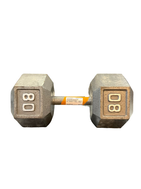 Vist Large View of Product Image Which is Used Hex Dumbbell (Each) 80 lb