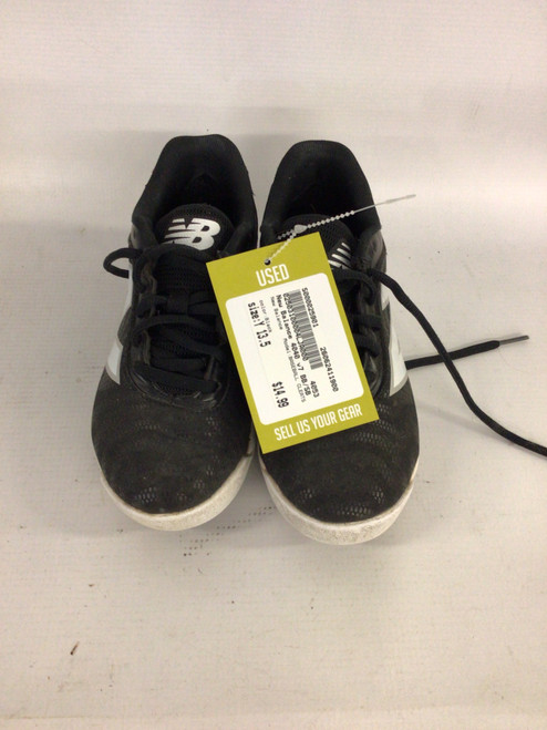 Vist Large View of Product Image Which is Used New Balance BASEBALL CLEATS BB/SB Cleats Black Youth 13.5