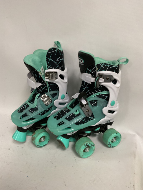 Vist Large View of Product Image Which is Used RollerDerby QUAD SKATES 12-2 Child Roller Quad Skates Turquoise Adjustable