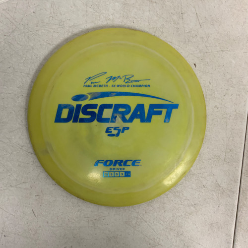 Vist Large View of Product Image Which is Used Discraft ESP FORCE Disc Golf Driver Yellow 173g