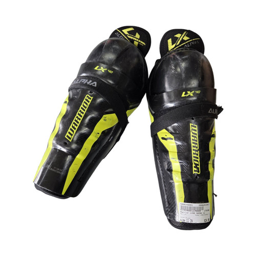 Vist Large View of Product Image Which is Used Warrior LX40 SHINS 11 Junior Shin Guards Black 11"