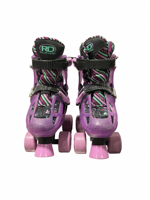 Vist Large View of Product Image Which is Used RollerDerby PURPLE GIRL SKATES 12-2 Junior Roller Quad Skates Purple Adjustable