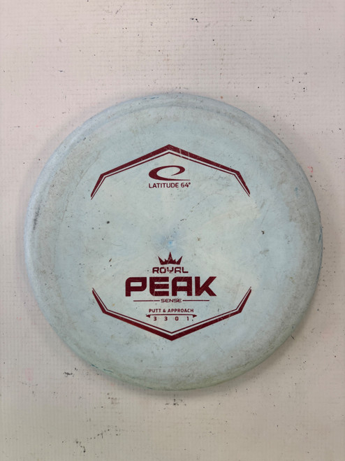 Vist Large View of Product Image Which is Used Latitude 64 ROYAL PEAK Disc Golf Putter Sky Blue