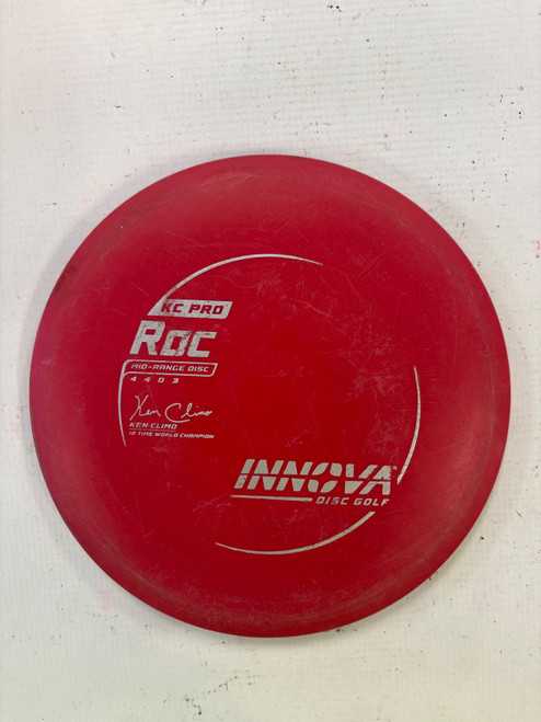 Vist Large View of Product Image Which is Used Innova ROC Disc Golf Mid Range Red