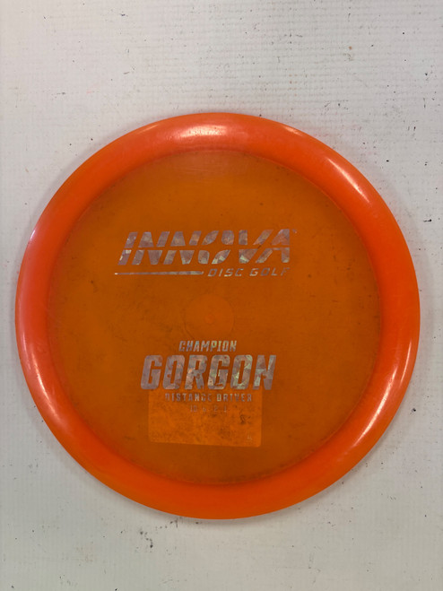 Vist Large View of Product Image Which is Used Innova GORGON Disc Golf Driver Orange