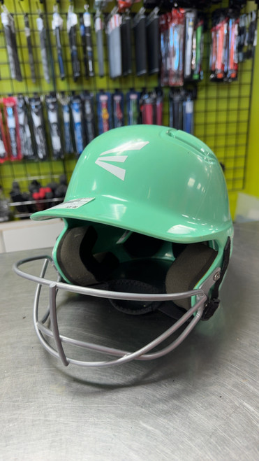 Vist Large View of Product Image Which is Used Easton ALPHA Batting Helmet w/Mask Turquoise S/M