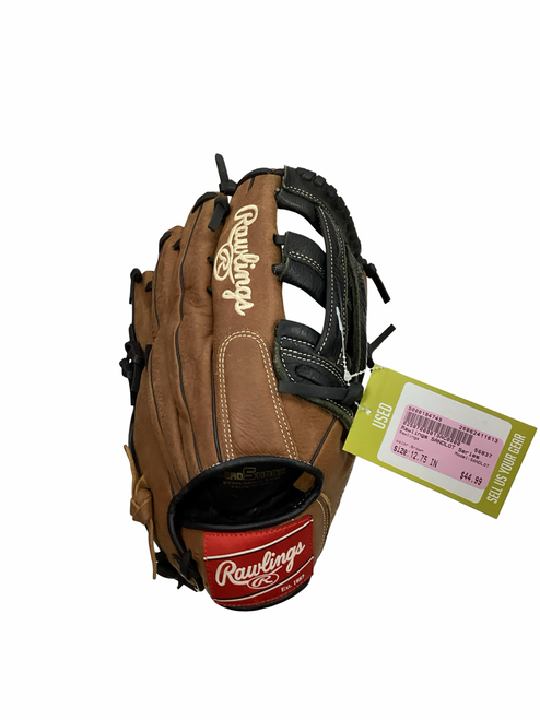 Vist Large View of Product Image Which is Used Rawlings SANDLOT BB/SB Glove RH Throw Brown 12 3/4"