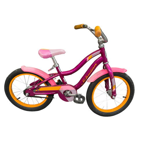 Vist Large View of Product Image Which is Used Schwinn SUNNYSIDE Cruiser Bike Girls Purple 16"