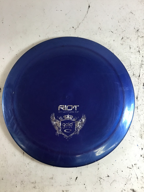 Vist Large View of Product Image Which is Used Latitude 64 GOLD RIOT Disc Golf Driver Royal Blue 174g