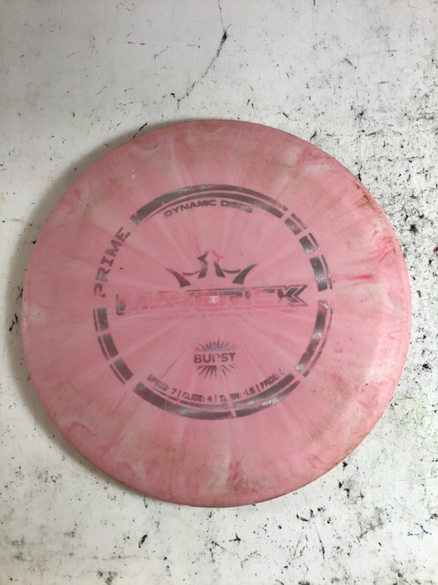 Vist Large View of Product Image Which is Used Dynamic Discs PRIME BURST MAVERICK Disc Golf Driver Pink 173g