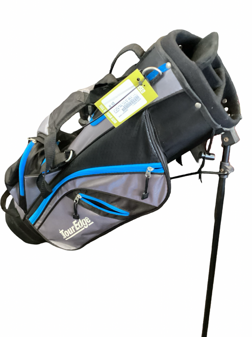 Vist Large View of Product Image Which is Used Tour Edge BLACK AND BLUE STAND BAG 9-12 Jr Stand Bag Black