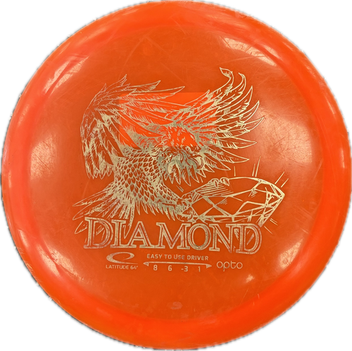 Vist Large View of Product Image Which is Used Latitude 64 DIAMOND Disc Golf Driver Orange