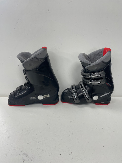 Vist Large View of Product Image Which is Used Alpina DISCOVERY J4 Boys DH Ski Boot Black 240 MP - J06 - W07