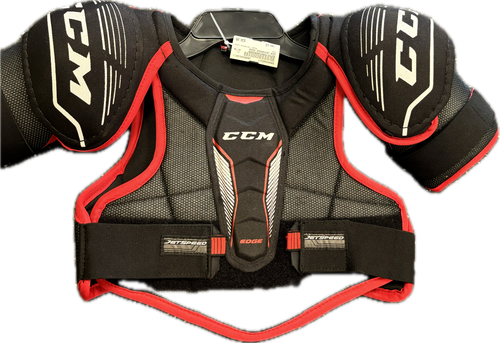 Vist Large View of Product Image Which is Used CCM JETSPEED EDGE Junior Shoulder Pads LG